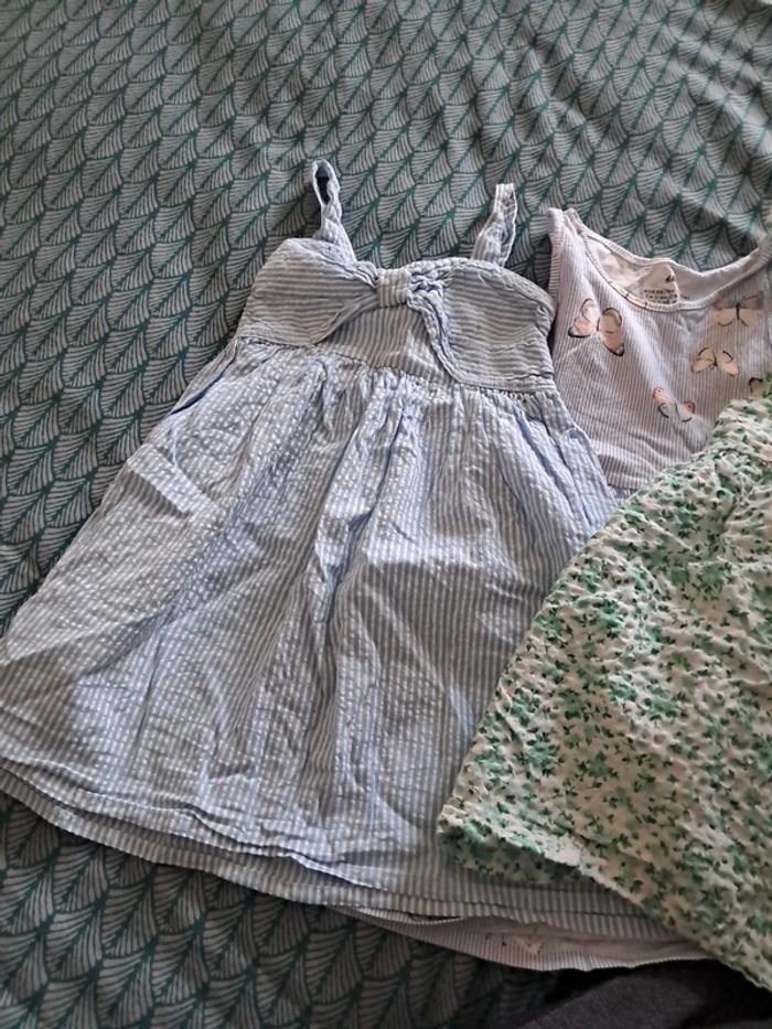 Lot de 3 robe à bretelles été fille - photo numéro 2