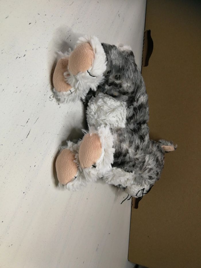 Peluche Doudou Chat Gris Blanc Ikea Lilleplutt 22 Cm - photo numéro 5