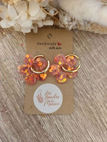 Boucles d'oreilles en résine 