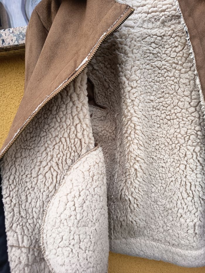 Manteau blouson aviateur daim femme - photo numéro 3