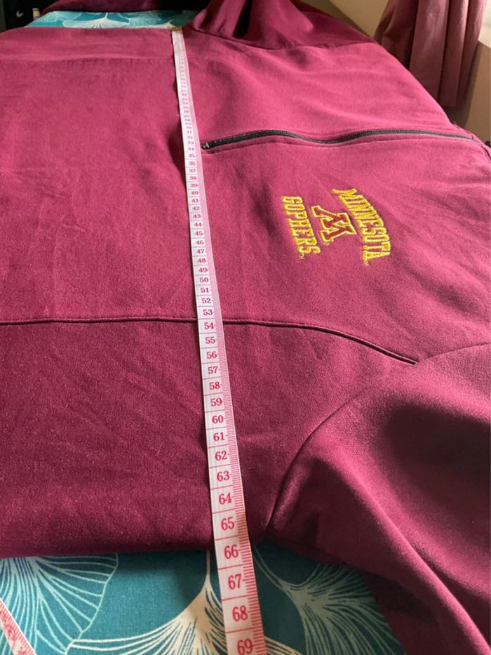 Sweat polaire 1/4 zip bordeaux pour homme Under Armour Minnesota Gophers taille L 322 - photo numéro 12