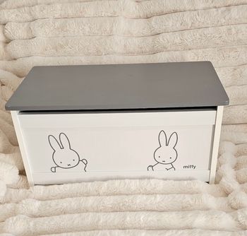 Magnifique coffre a jouets en bois Miffy Neuf