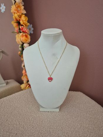 Collier cœur rouge