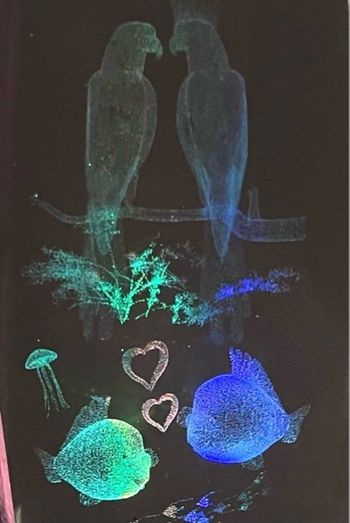 Décoration lumineuse en verre amour neuve 