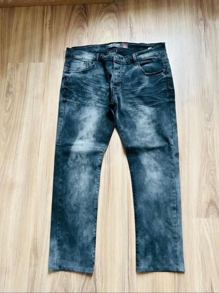 Jean gris délavé Slim Homme New Stone Tailles 44-46