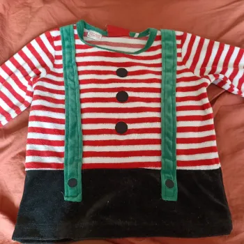 Haut petit lutin en velours pour Noël
