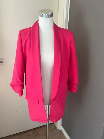 Josefine veste, blazer, rose, vif, taille L/40 fuchia