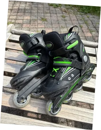 Patins à Roulettes Optimum - Taille Réglable 32 - 35 Idéaux pour Débuter !