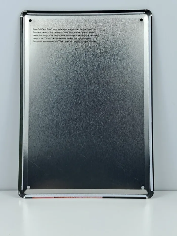 Grande plaque publicitaire Drink Coca-Cola en métal au style vintage américain - photo numéro 2