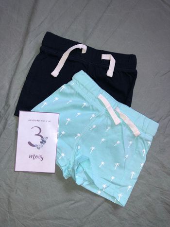 Lot de 2 shorts 3 mois