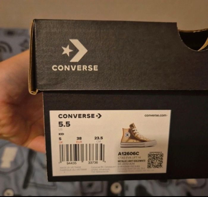 Baskets converse dorées - photo numéro 4