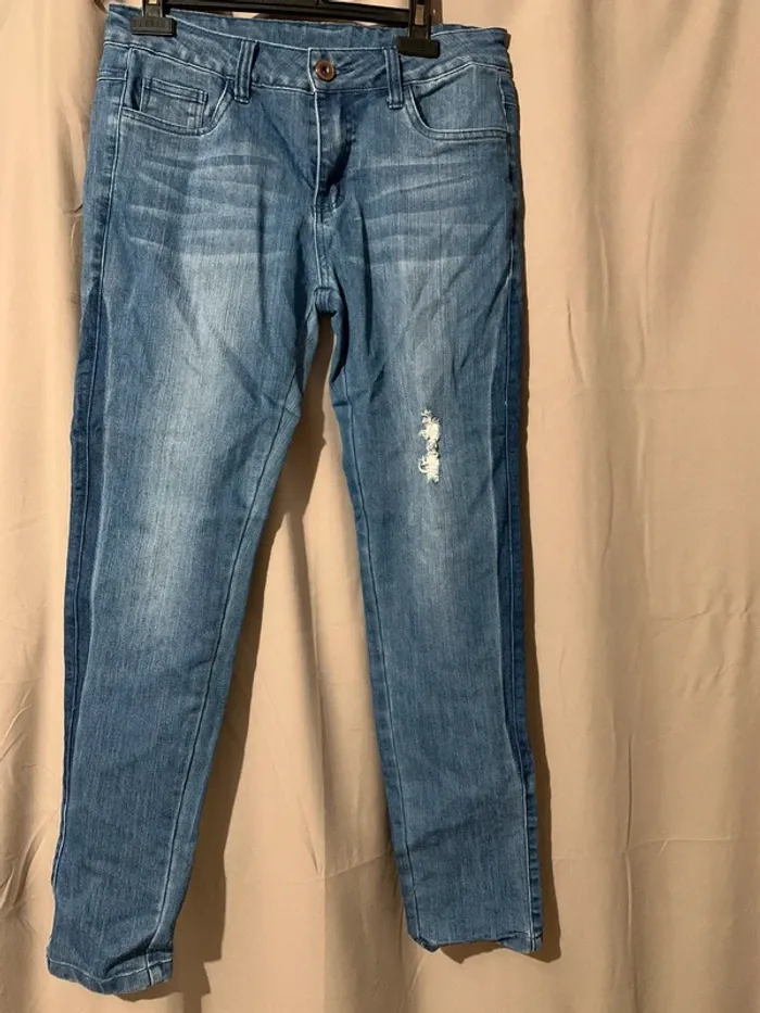 Jeans effet usé