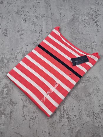 Top marinière Tommy Hilfiger rayé rose/blanc neuf avec étiquette