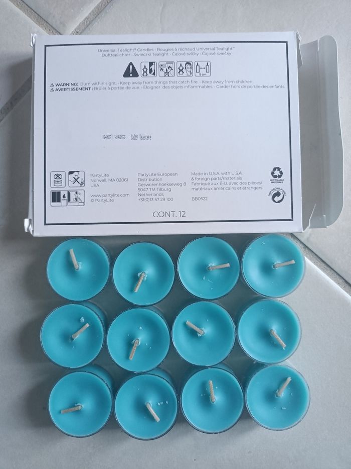 Boîte de 12 réchauds PartyLite salty sea scape - photo numéro 1