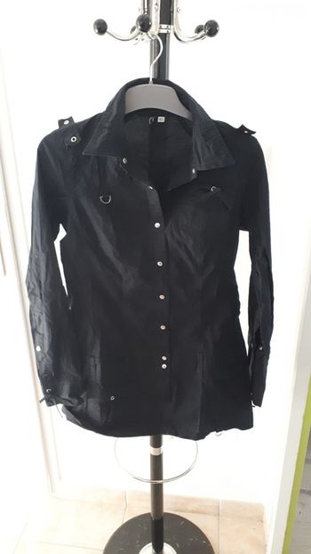 Chemise longue noire Spot