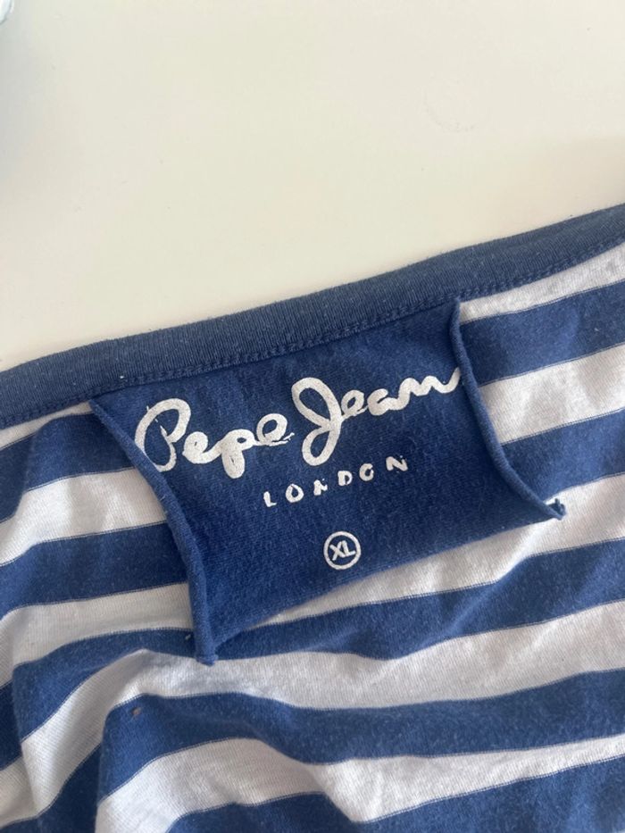 Débardeur rayé bleu et blanc – Pepe Jeans – Taille XL – Excellent état - photo numéro 5