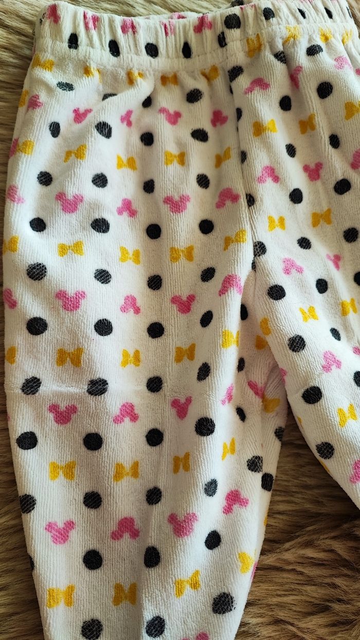 Pyjama velours Minnie 2p 3 mois - photo numéro 2