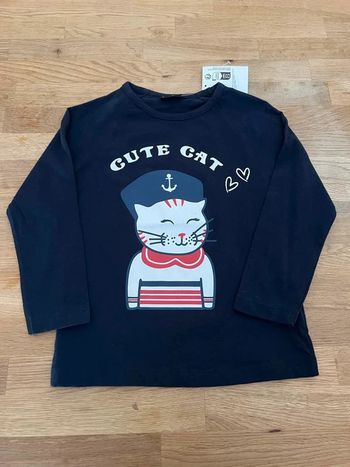 Tee shirt manche longue chat