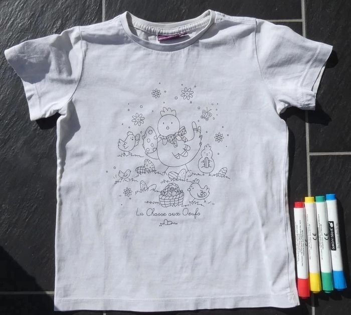 Magnifique tee-shirt de pâques à colorier 6-7 ans (122 cm) Sergent Major