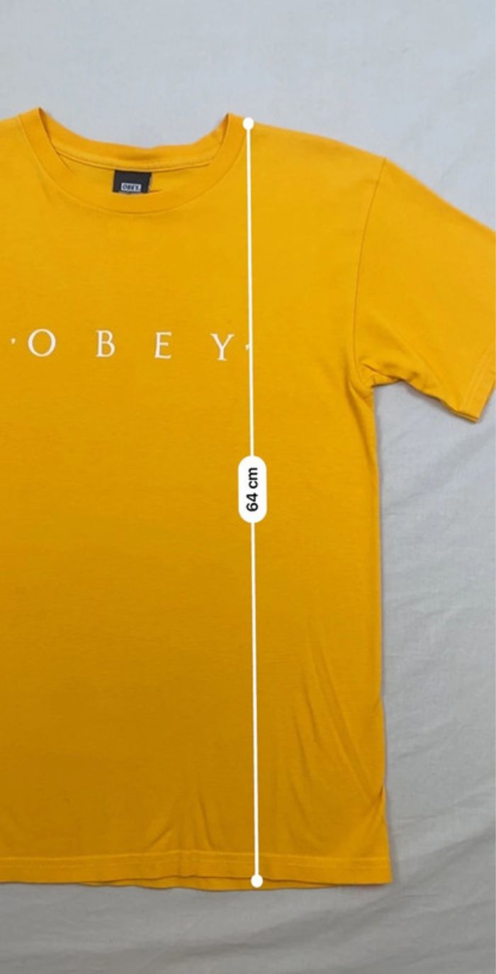 T-shirt OBEY Jaune Moutarde, Homme, S (300) - photo numéro 6
