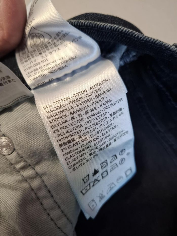 Beau jean homme Levi's 512 W 32 L 34 bleu brut très bon état - photo numéro 10