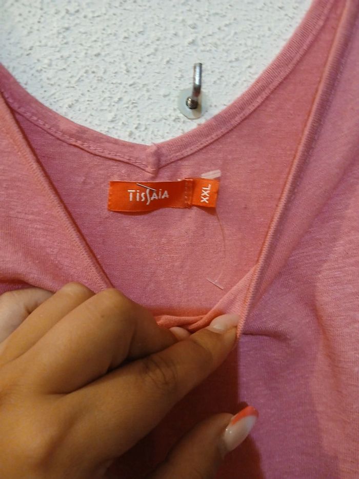 Débardeur femme rose neuf " tissaia " taille xxl - photo numéro 3