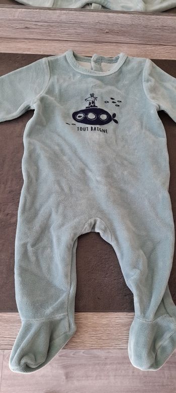 3 mois pyjamas sous marin vert