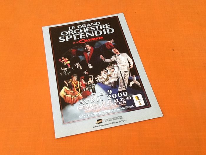 Carte postale publicitaire Le Grand Orchestre du Splendid à l' Olympia (7,8,9 Avril 2000) - photo numéro 2
