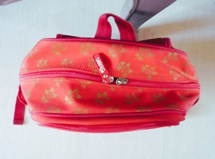 Sac à dos Fille école PUCCA cartable rouge TBE manga - photo numéro 2