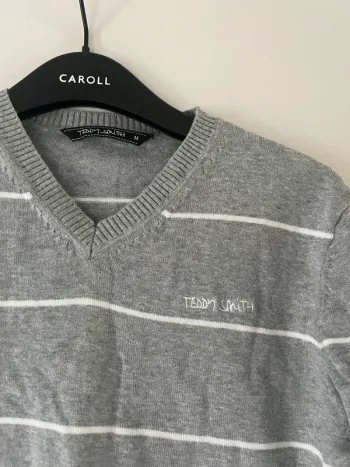 Pull col V gris Teddy Smith taille M