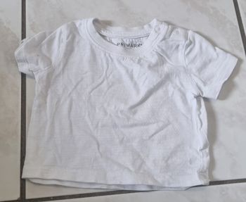 primark t‑shirt bébé blanc – basique coton –taille 3/6 mois (68 cm)