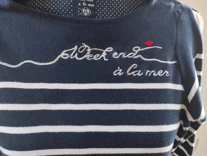 25 € Robe Week end à la Mer manches longue à rayures 6 ans - photo numéro 2