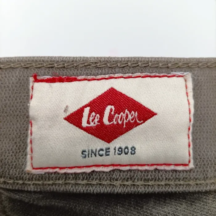 Pantalon droit kaki/ gris en toile Lee Cooper en coton élasthanne T40 taille 52 A1450 - photo numéro 12