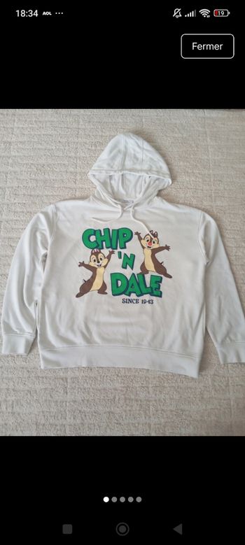 Sweat à capuche Disney Tic et tac t M