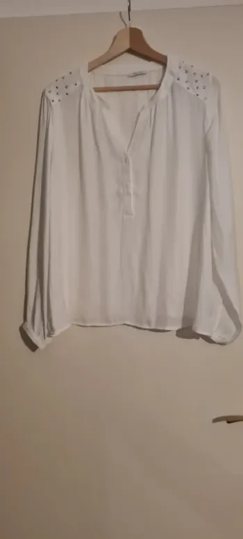 Blouse blanche détails épaules IKKS