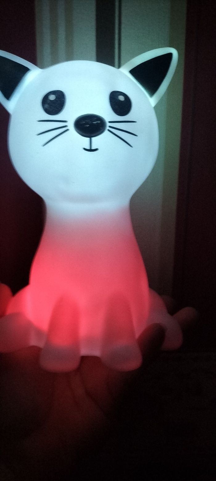 Chat veilleuse lumineux - photo numéro 3
