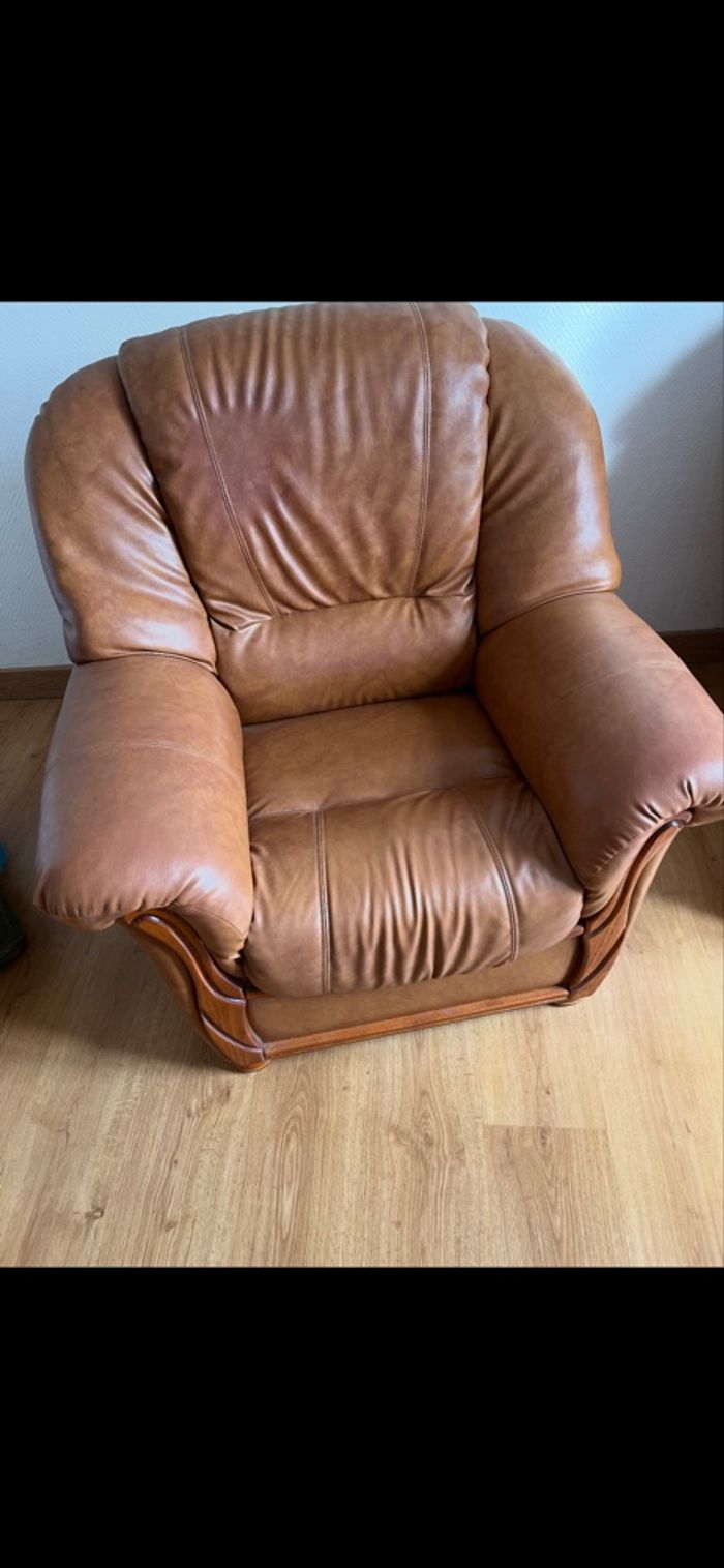 Fauteuils en cuir marron - photo numéro 4