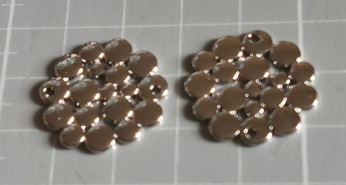 🔗 2 Pendentifs connecteurs "bulles" en métal argenté - photo numéro 3
