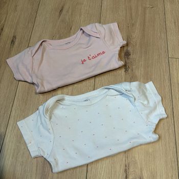 Lot de 2 bodies fille Mots d’Enfants 24 mois 86 cm