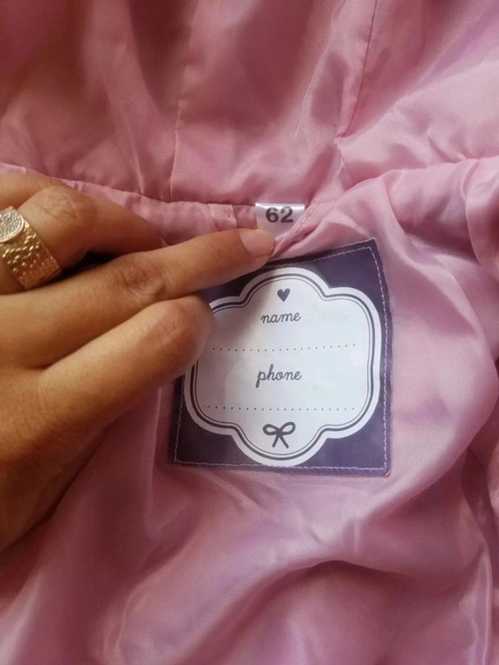 Manteau bébé fille 62cm 3 mois - photo numéro 3