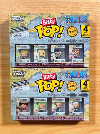 Lot 2 Boîtes Bitty Pop! One Piece - 8 Figurines dont 2 CHASE (Buggy & Smoker)