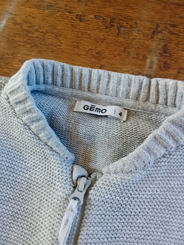 Gilet zippé gris - photo numéro 4