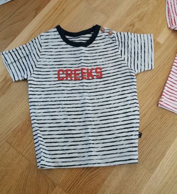 Lot 10 tee shirts manches courtes 6-9 mois