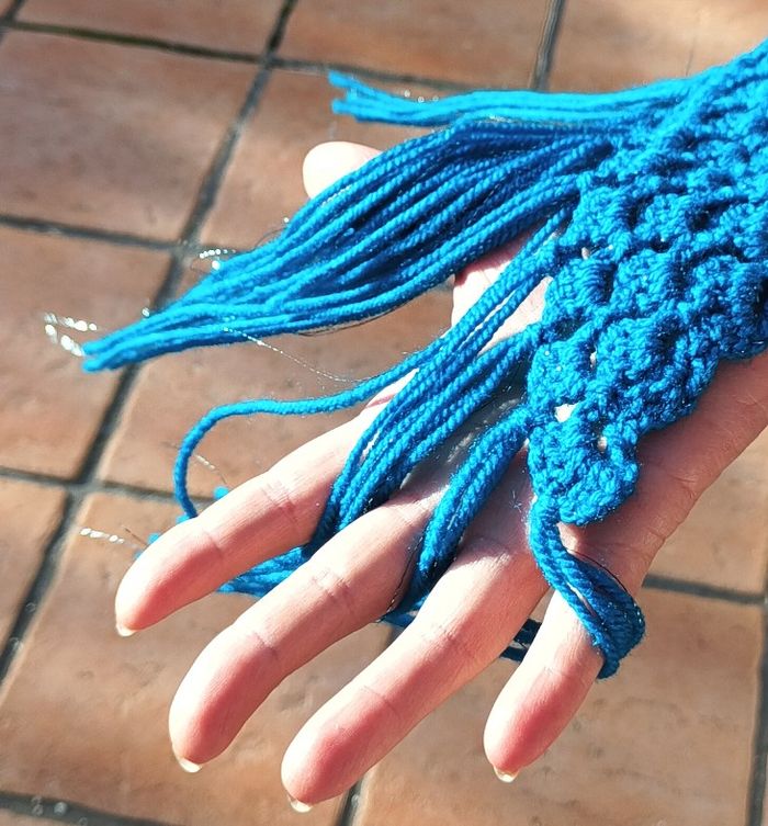 Châle CARAÏBES fait main au crochet - photo numéro 8