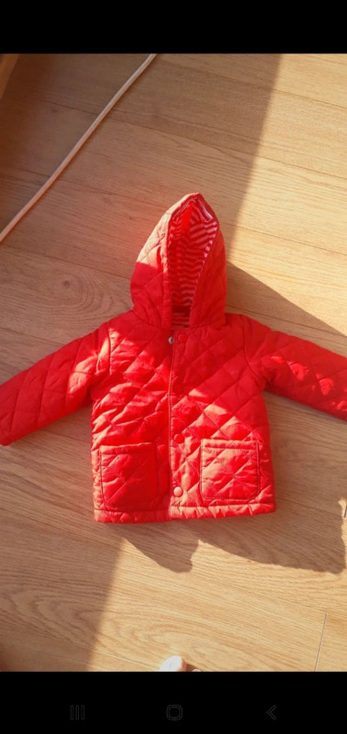 blouson benetton baby été 6 mois rouge