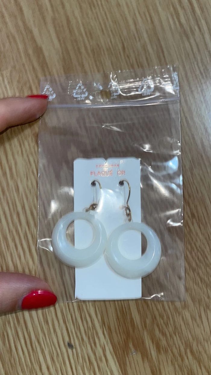 Boucles d’oreilles plaque or