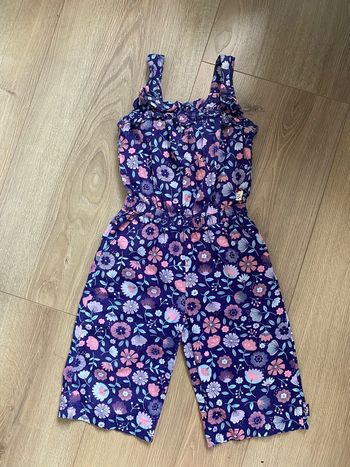 Combinaison fille fluide avec motif fleurs