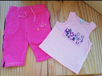 Ensemble 9 mois fille, pantalon jogging orchestra, débardeur in extenso