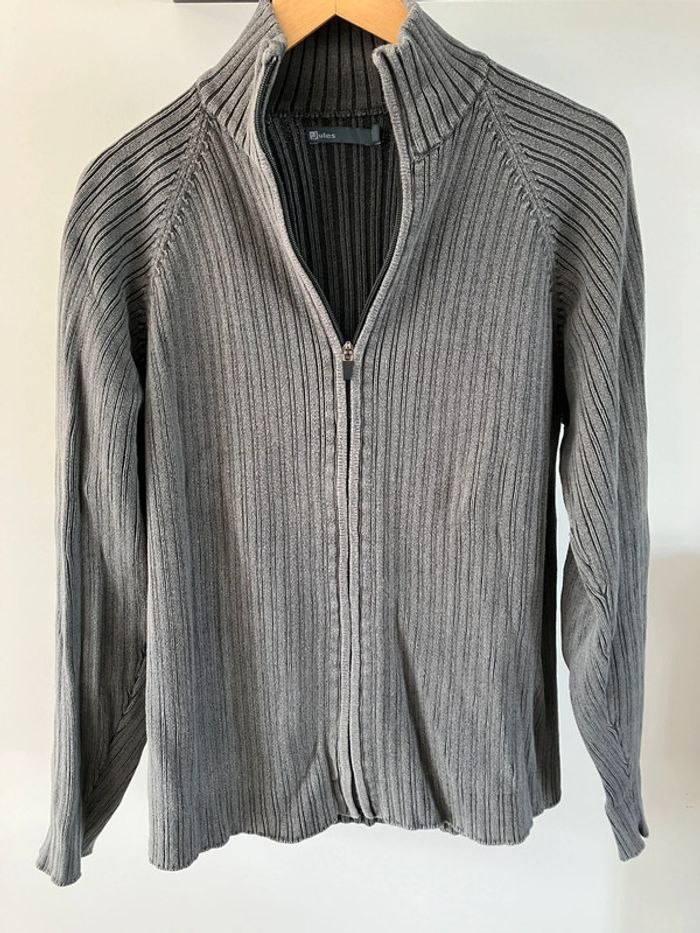 Gilet gris zippé Jules L