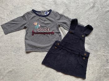 Ensemble robe + tee shirt, 6 mois